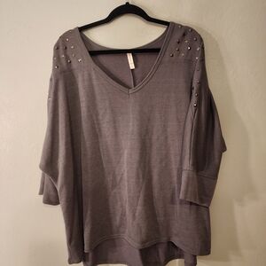 3 For $15! Gray Studded Sweatshirt